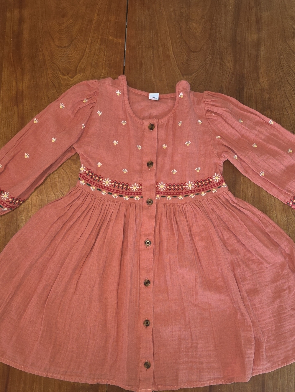 Old Navy Embroidered Button-Front Girls' Dress NWOT